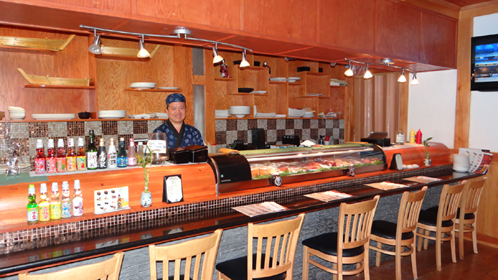 Sushi bar service with a smile at Tokyo Sushi III, West Hartford, CT