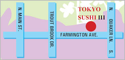 Tokyo Sushi III is located in a historic section of West Hartford